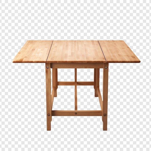 Free PSD gateleg table isolated on transparent background