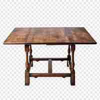 Free PSD gateleg table isolated on transparent background