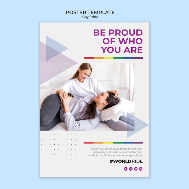 Free PSD gay pride poster template