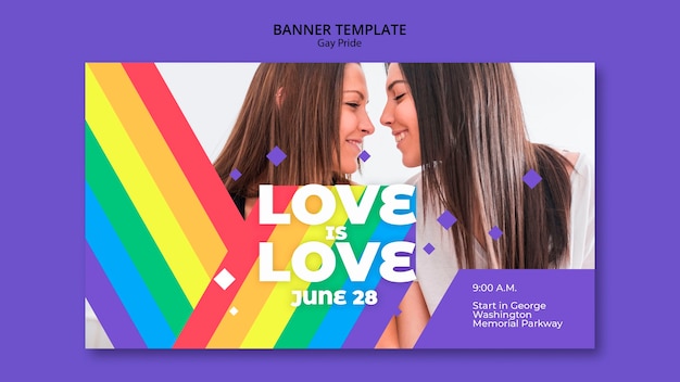 gay prinde concept banner template