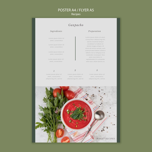 Gazpacho Poster Print Template – Free PSD Download