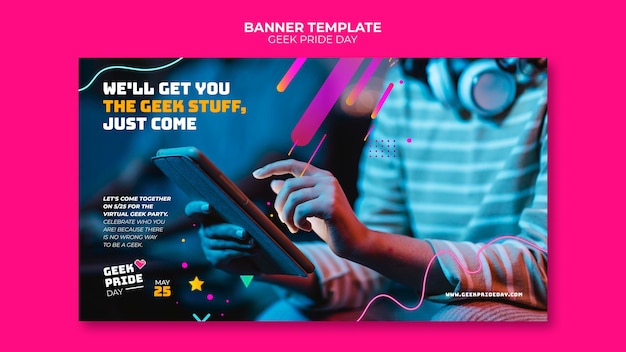 無料PSD オタクプライドデーバナーテンプレート