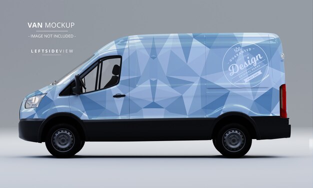 Download Premium Psd Yellow Delivery Van Mockup PSD Mockup Templates