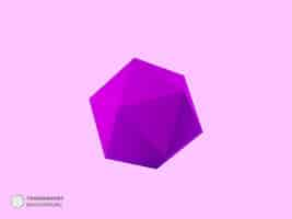 Free PSD geometric 3d polyhedron illustration