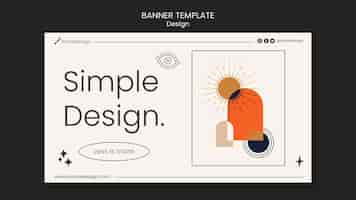 Free PSD geometric banner design template