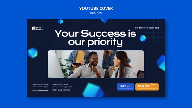 geometric business campaign landing page