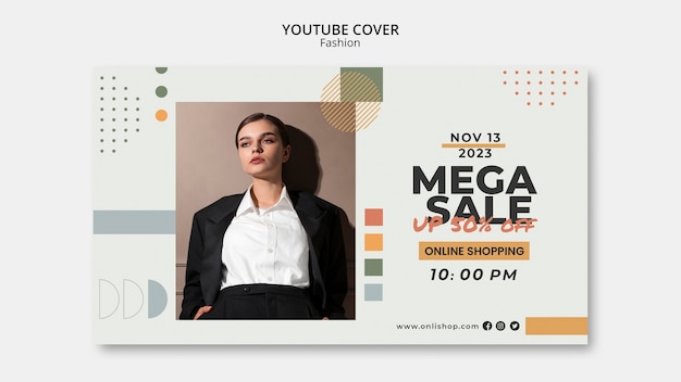 Free PSD geometric fashion sale youtube cover