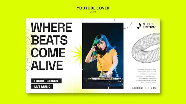 Geometric music event youtube cover