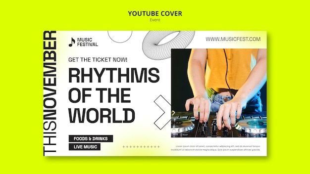 Geometric music event youtube cover