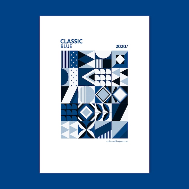 Geometric poster color of the year 2020