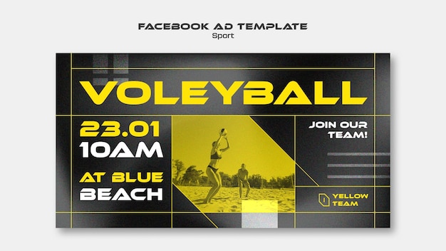 Geometric Sport Team Facebook Template