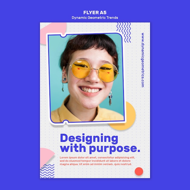 geometric trends in graphic design flyer