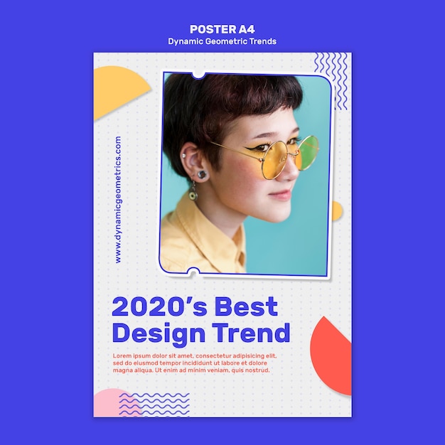 Geometric trends in graphic design poster