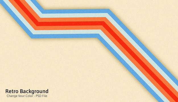 Sfondi geometrici a colori vintage dal colore modificabile degli anni '70