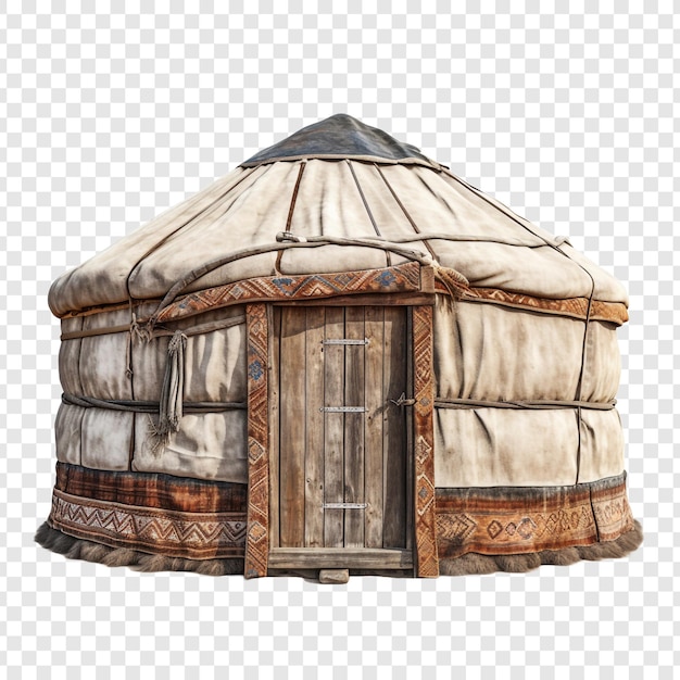 Free PSD ger mongolian yurt house isolated on transparent background