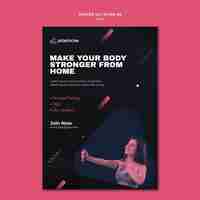 Free PSD get fit concept poster template