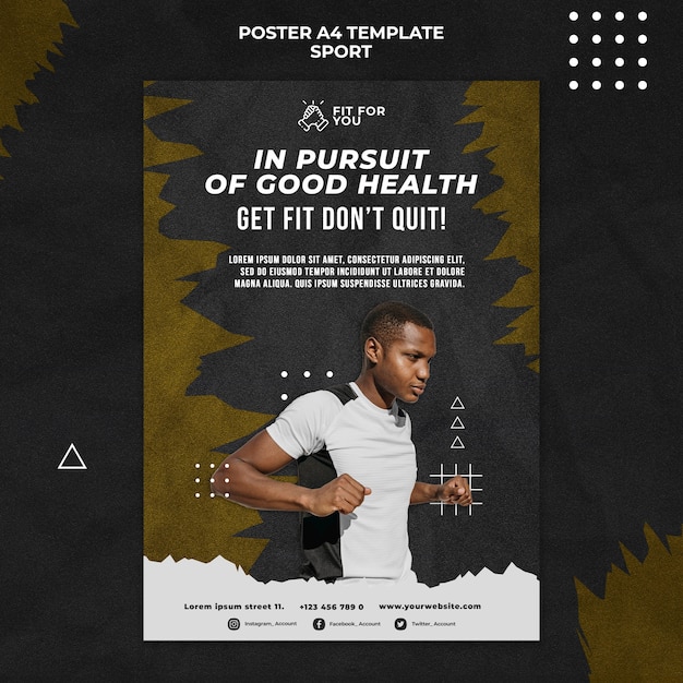 Get fit poster template