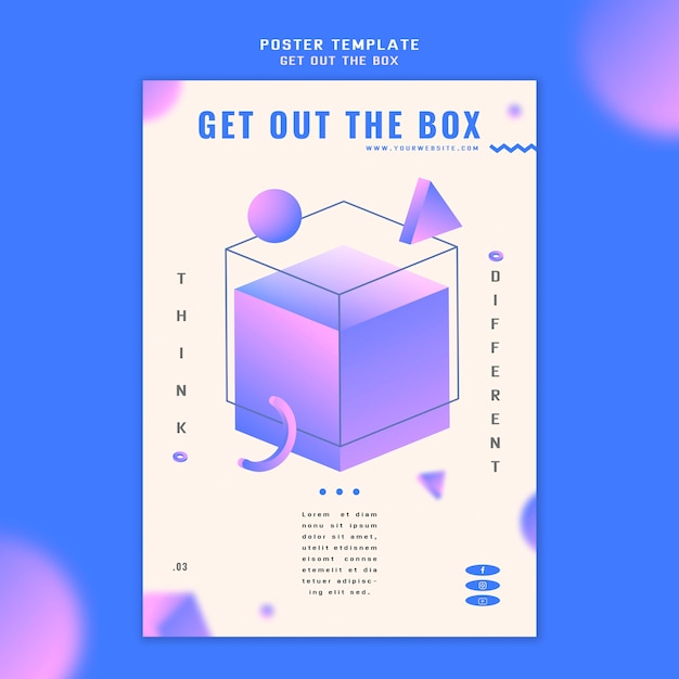 Get out the box concept poster template
