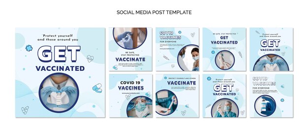 Get vaccinated social media post template