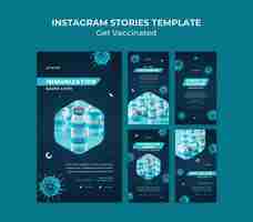 無料PSD ワクチン接種されたソーシャルメディアストーリーを入手する