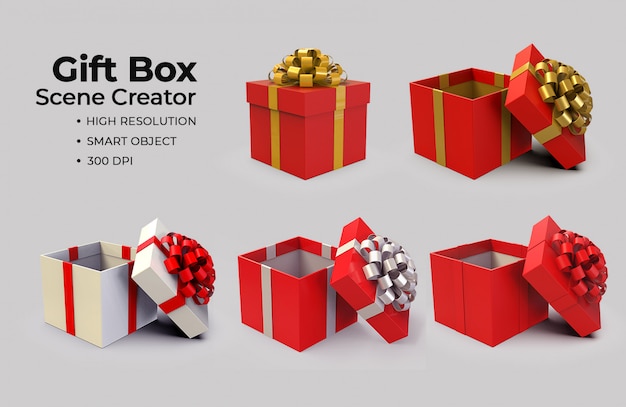 Gift box scene creator