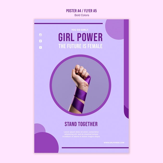 Girl power poster template