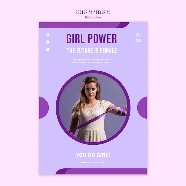 Girl power poster template