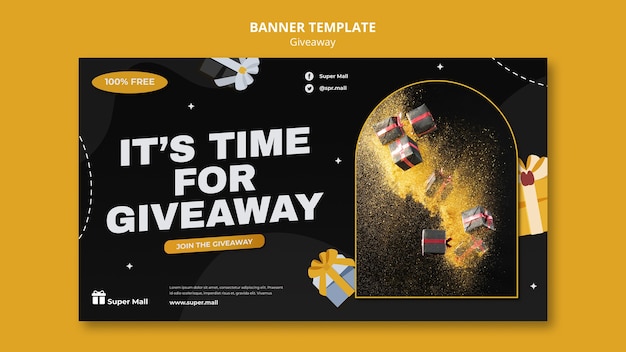 Free PSD giveaway banner template design