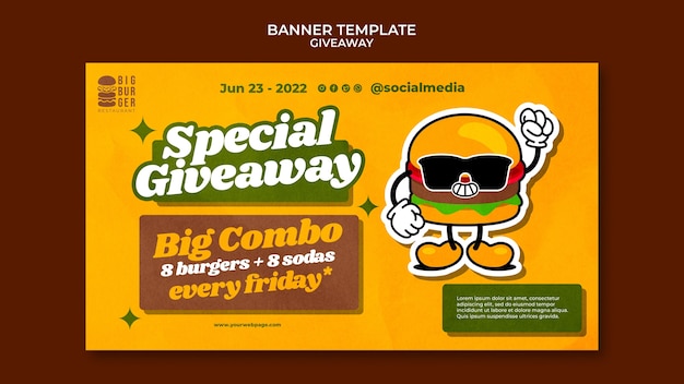 Free PSD giveaway banner template design