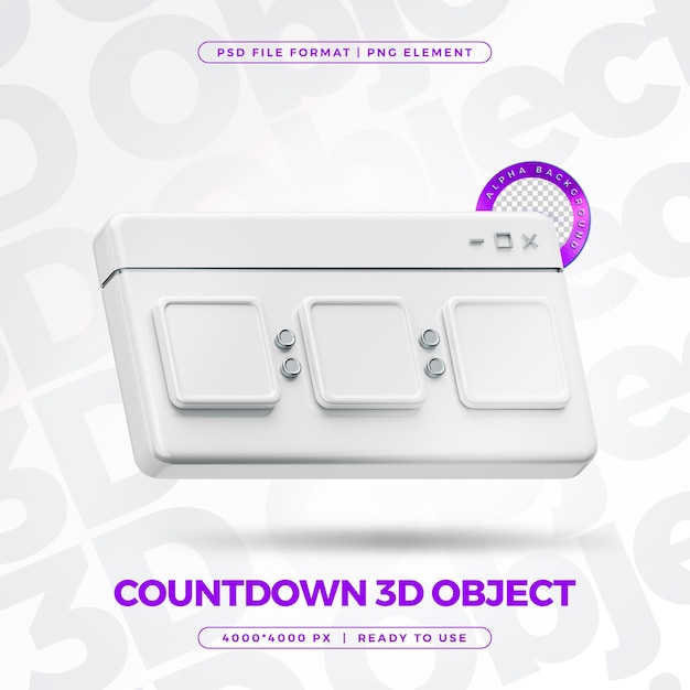 Giveaway countdown 3d render isolated illustration