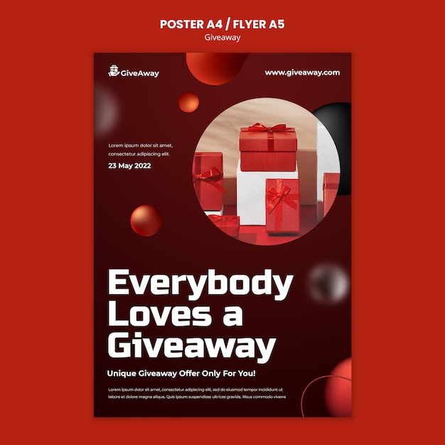 Free PSD giveaway poster template design
