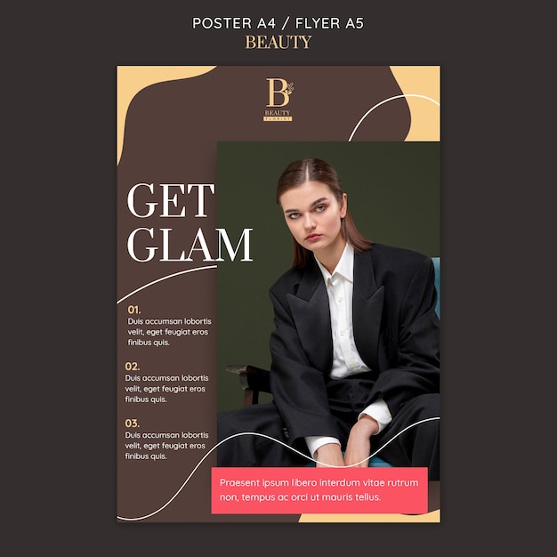 Free PSD glamorous  flyer template