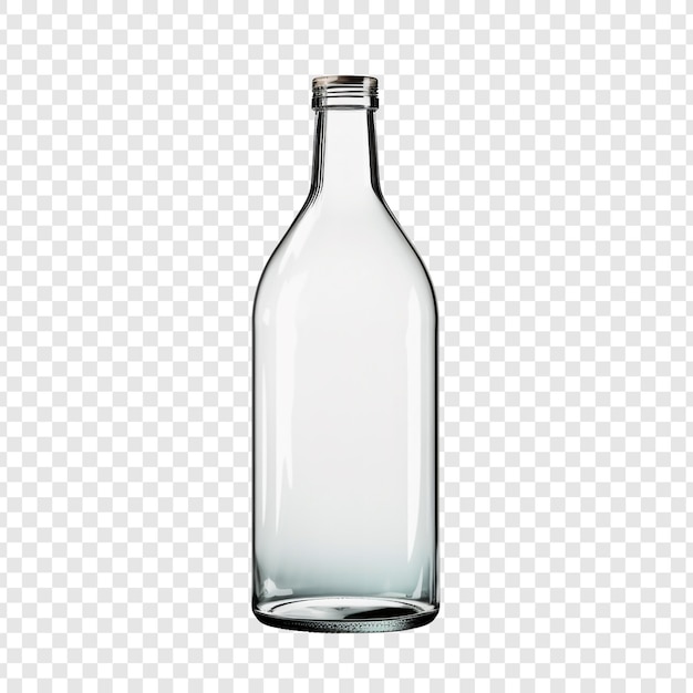 透明な背景に隔離されたガラスのボトル