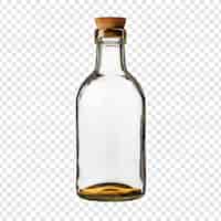 PSD gratuito bottiglia di vetro isolata su sfondo trasparente