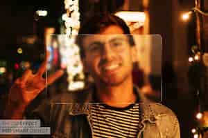 Free PSD glass distortion photo effect