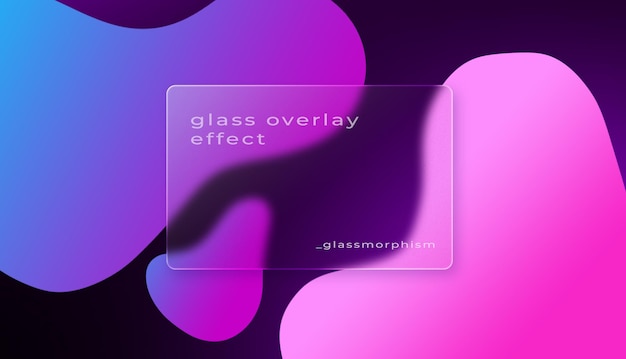 Glass morphism effect with gradient color background