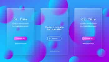 Free PSD glass morphism effect with gradient color background