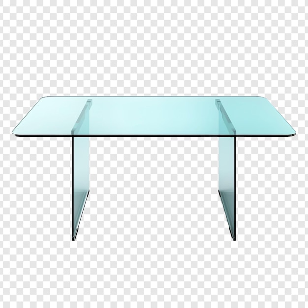 無料PSD 透明な背景に隔離されたガラスのテーブル