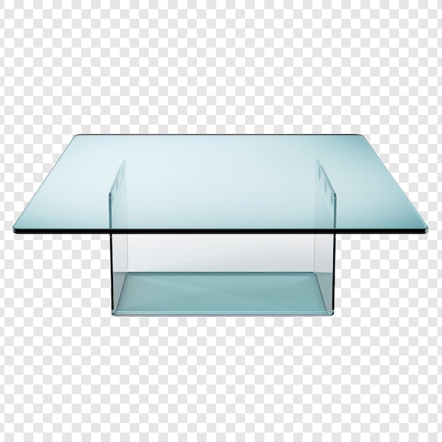 無料PSD 透明な背景に隔離されたガラスのテーブル