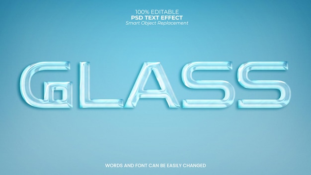 Free PSD glass text effect