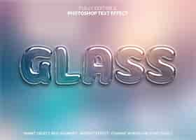 Free PSD glass text effect