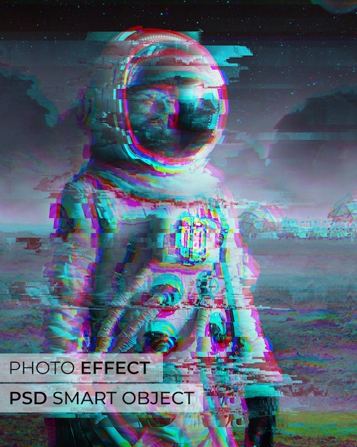 Glitch photo effect design