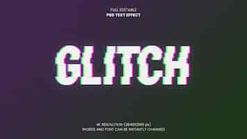 Free PSD glitch text effect