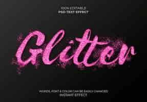 Free PSD glitter text effect