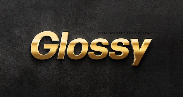 Glossy gold text effect template