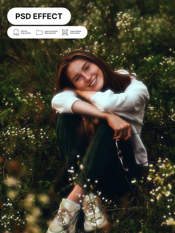 Free PSD glow  photo effect