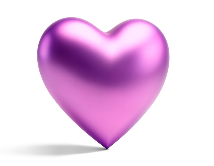 Free PSD glowing 3d heart