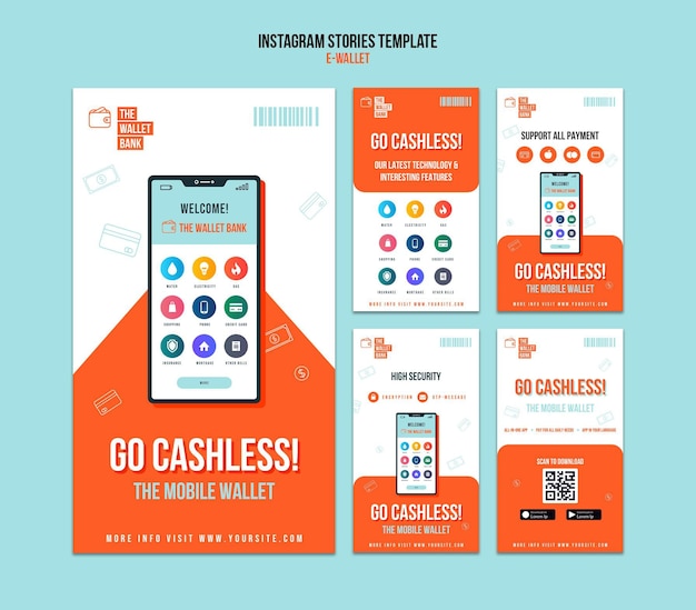 Go cashless instagram stories template