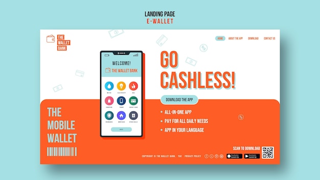 Free PSD go cashless landing page