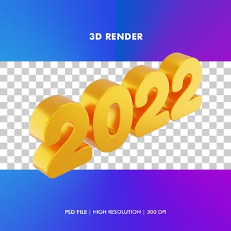 Gold 2021 new year 3d rendering isolated on transparent background